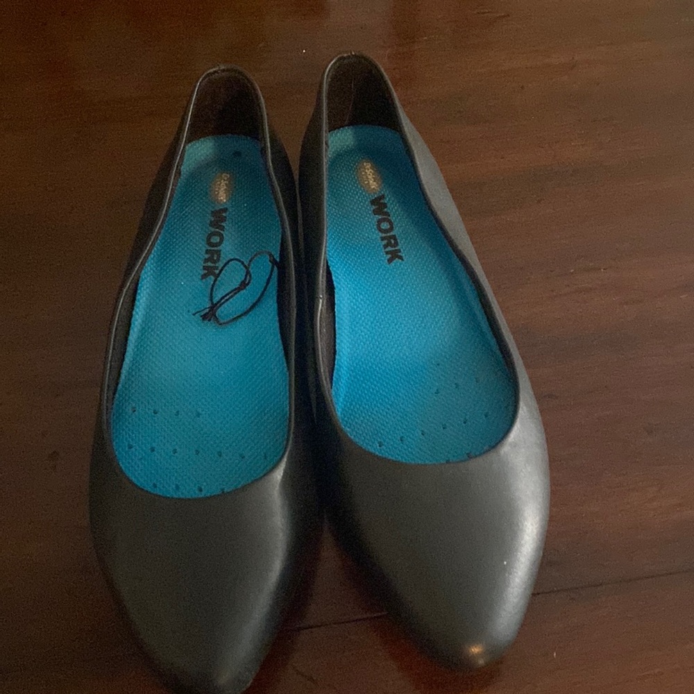 Black Dr Scholls Work Ballet Flats Size 6.5 Non-slip work shoe